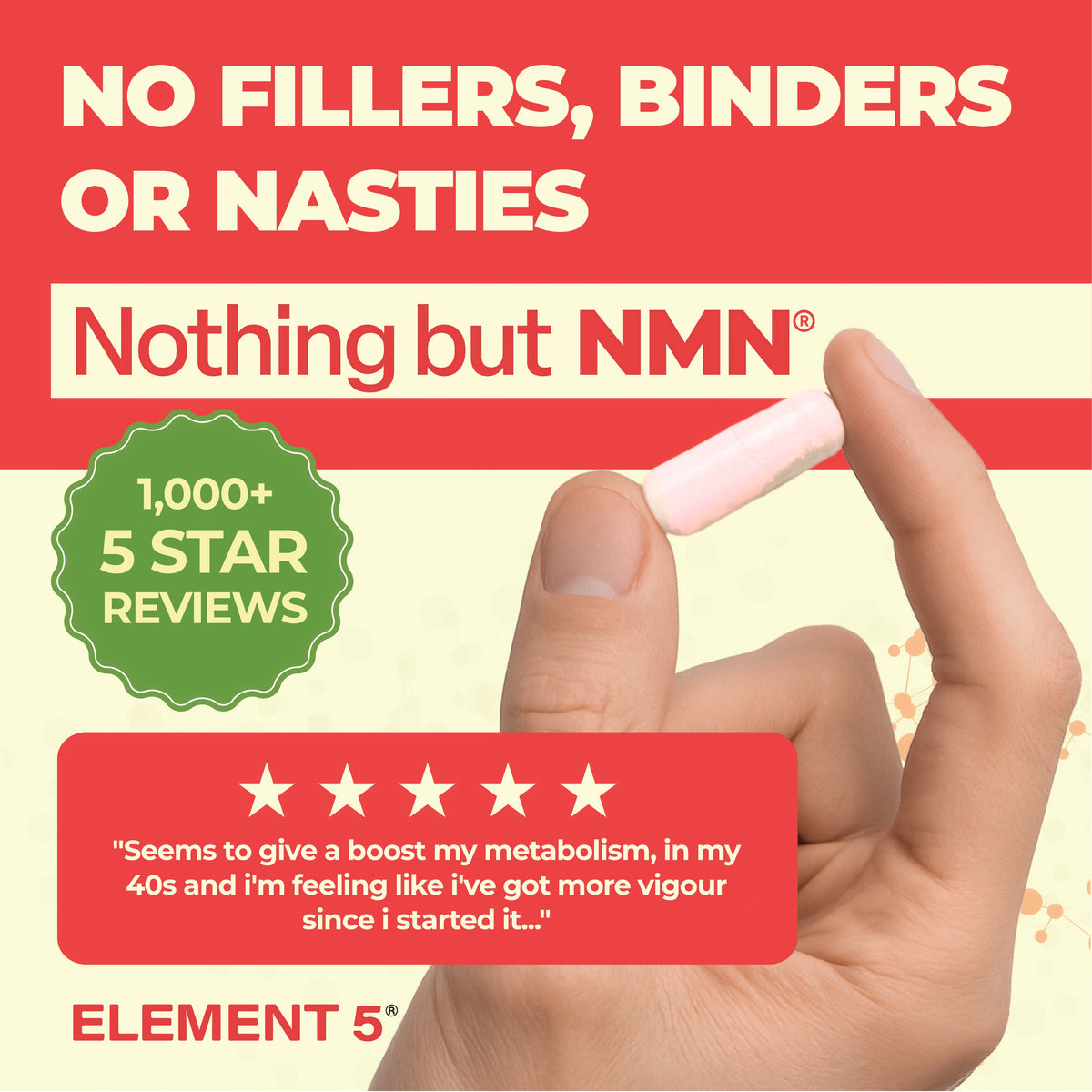 Buy Element 5 NMN B Nicotinamide Mononucleotide | NAD Capsules