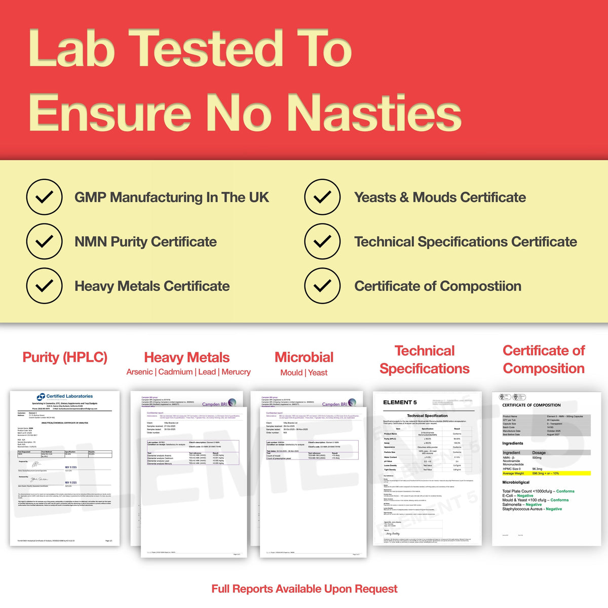 Ultra Pure NMN - 500mg Element 5 
