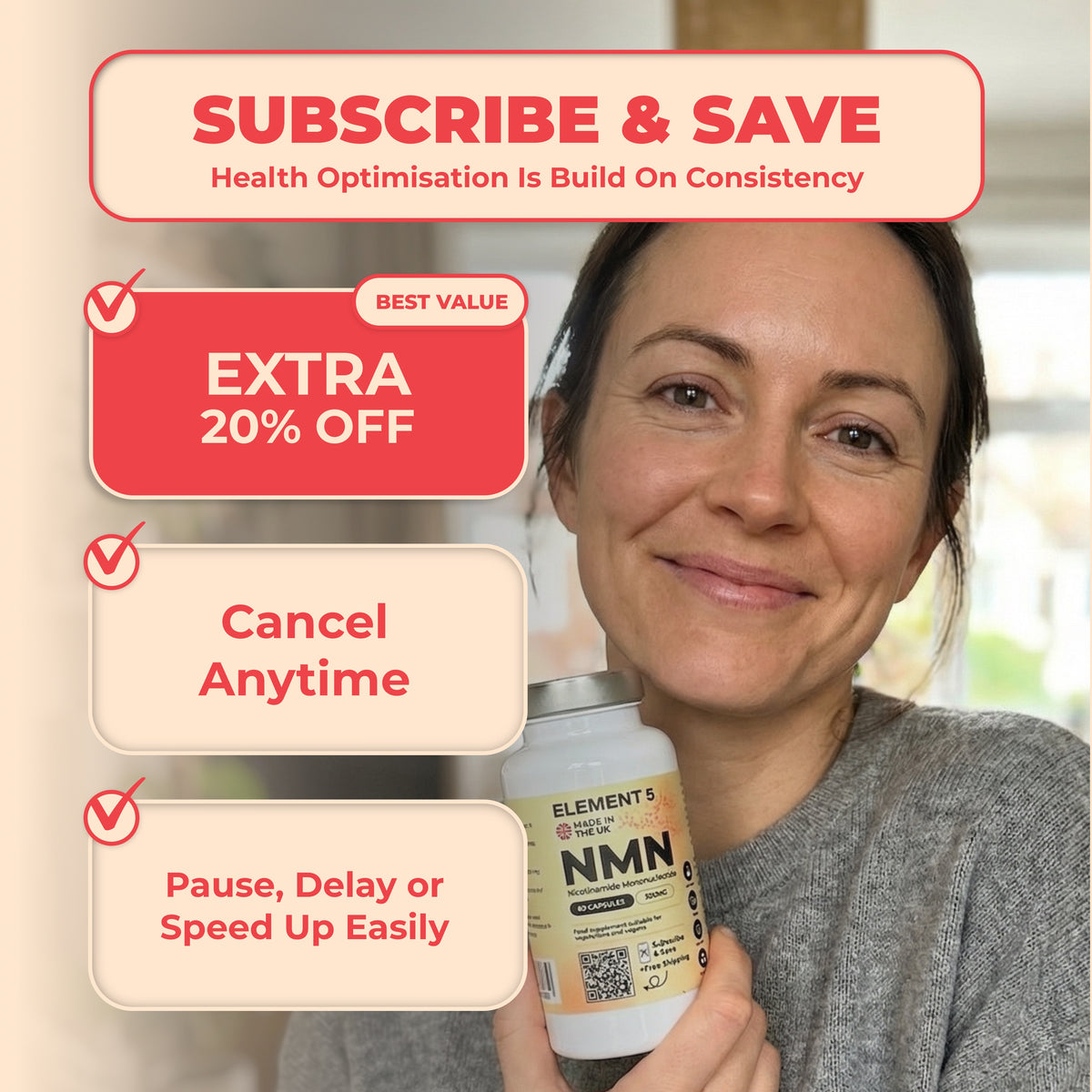 Buy Element 5 NMN B Nicotinamide Mononucleotide | NAD Capsules